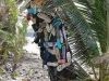 \'Message Thongs\' attached to a tree on Chilli Beach