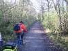 Gaye on cycle path near Dover
