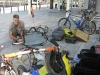 Bike rebuild at Barcelona airport