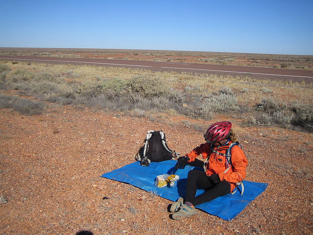 Lunch somewhere south of Coober Pedy